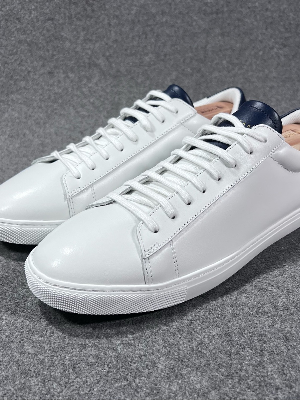 Oliver Cabell Low 1 ‘Ocean’ White Leather Luxury Sneakers Made in Italy Mens 9